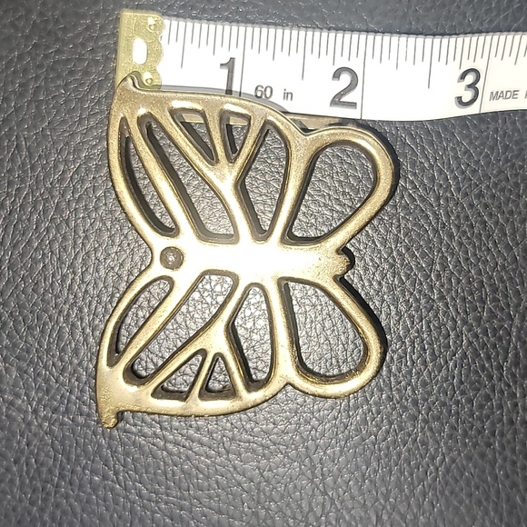 Source Unknown Accessories - Vintage brass metal butterfly belt buckle
